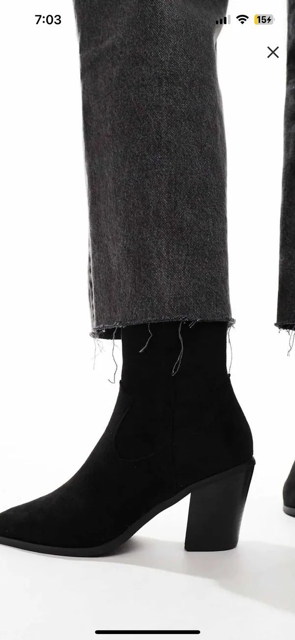 ASOS Rational Heeled Western Boots In Black - Image 2