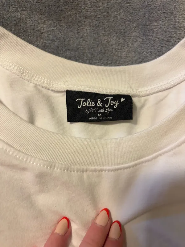 White Cropped Crewneck - Image 2