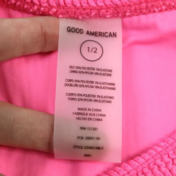 NEW Good American Always Fits Good Waist Cheeky Bikini Bottom‎ Bright Pink - Image 4