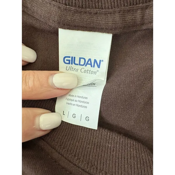 Gildan Southern Originals Pumpkin Long Sleeve Brown T‎ Shirt Women's Large NWOT - Image 3