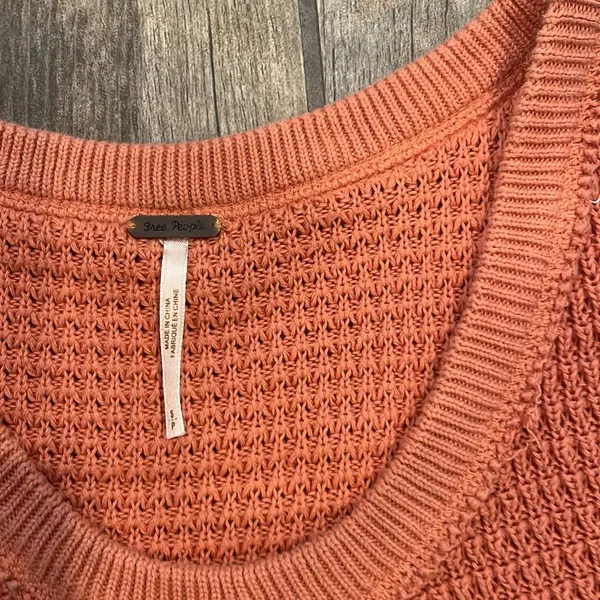 Free People Coral Off-the-Shoulder Sweater - Image 2