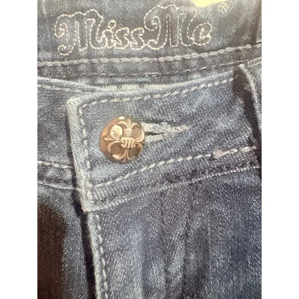 Miss‎ Me Bootcut Jeans Womens 31 Blue Excellent Angel Wing Studded JP5331B4 - Image 16