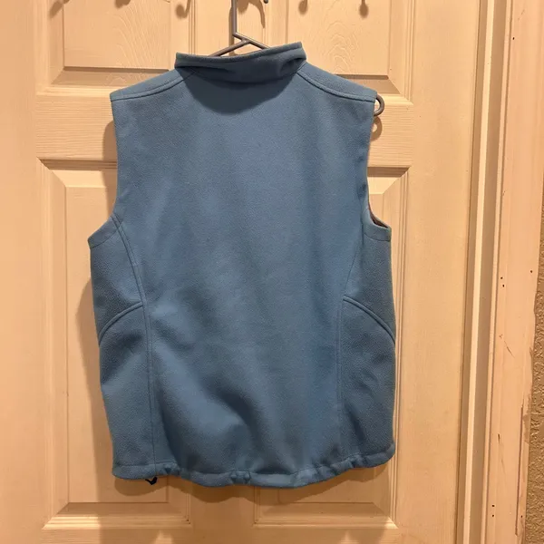 The North Face Windwall Fleece Vest Women's Size L G Blue Zip‎ Up Pockets Warm - Image 6