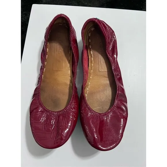 Tieks Ruby Red Patent Ballet Flats 9 - Women | Color: Red | Size: 9 - Image 2