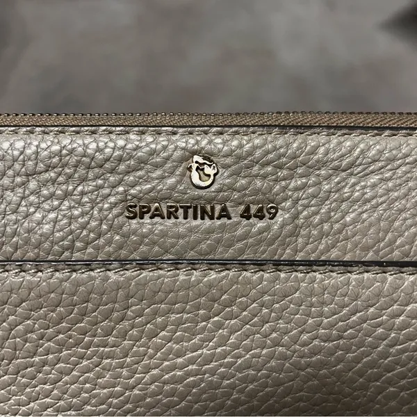Siren Sophie Wristlet Taupe by Spartina 449 Leather Zip - Image 3
