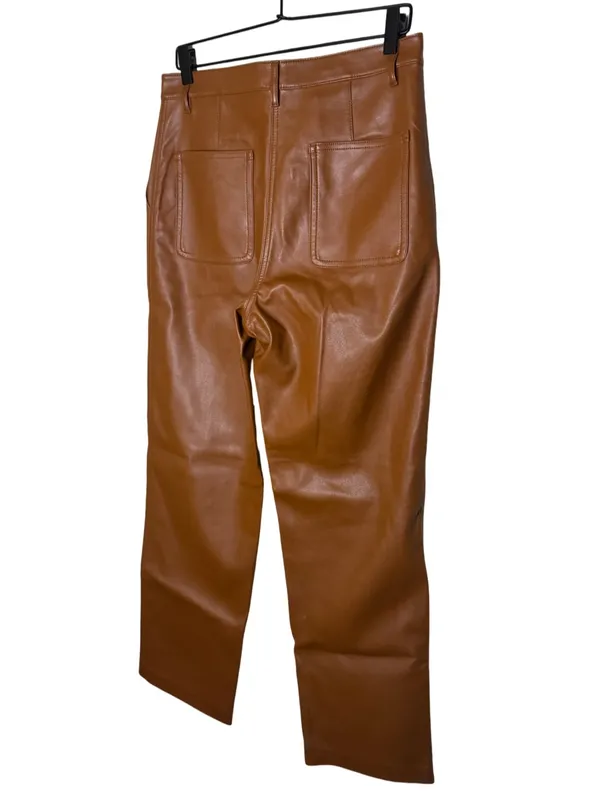 Aritzia Wilfred Free Lucy Pant Camel Vegan Leather Size 10 Neutral Capsule - Image 6