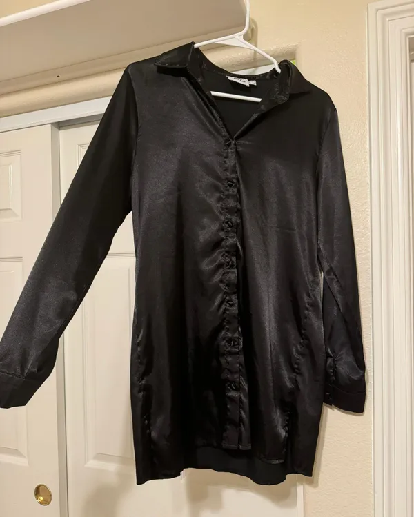 Princess Polly Black Button Up Dress - Image 5