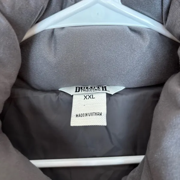 Duluth Trading Co Down Cold Reliable Coat Parka Jacket Gray XXL Duck‎ Down Fill - Image 6
