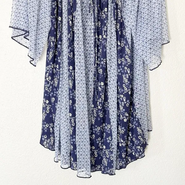 Free People Because I Love You Floral Sheer Babydoll Flowy Tunic Top Boho XS NEW - Image 6