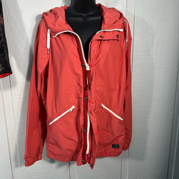 ABERCROMBIE & FITCH WIND & WATER RESISTANT HOODED FULL ZIP JACKET Size X… - Image 2