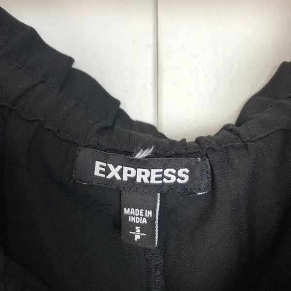 Express Off The Shoulder Flare Sleeve Top Black - Image 2