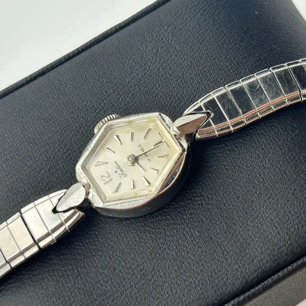 Vintage Tradition 17 Jewels Silver-tone Mechanical Ladies' Watch New Battery - Image 3