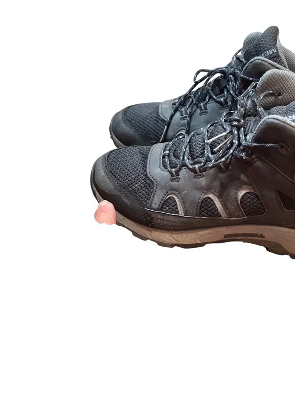 Merrell black gray waterproof wms man made ankle hiking boots sz 7M SKU 10-333 - Image 16