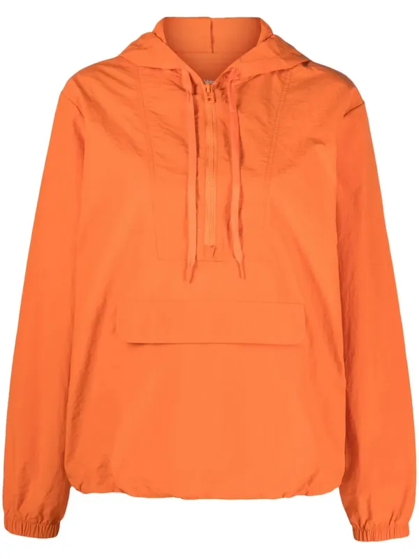 Outdoor Voices Water Resistant Hooded Quarter Zip Pullover Orange Size M - Image 2