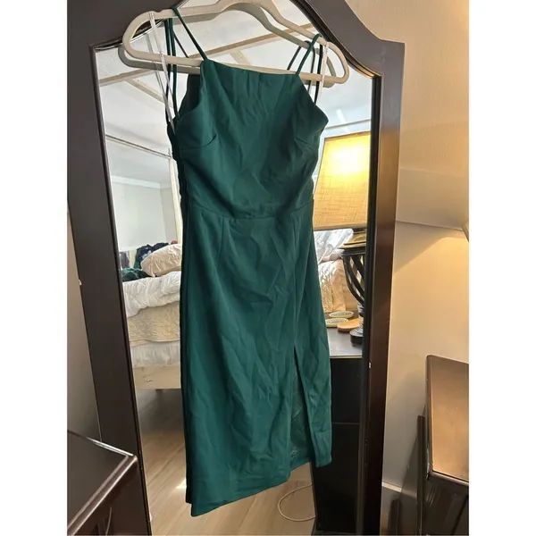 NEW Backless Party Dress Bodycon Side Split Midi Dress XS - Image 7