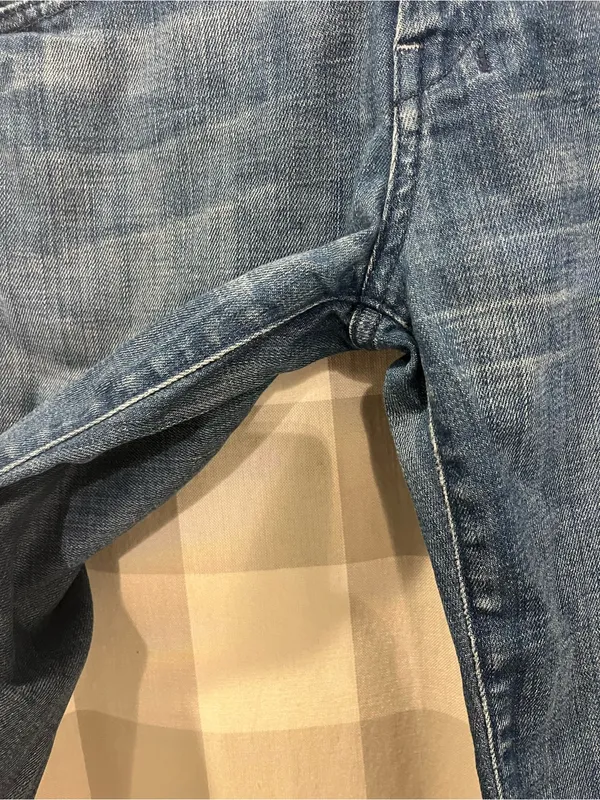 7 For All Mankind Blue Denim Bermuda Shorts - Image 3