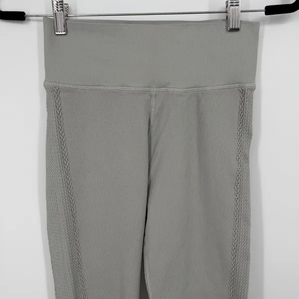 OFFLINE by Aerie Leggings Womens Medium Sage Green Ribbed High Rise Yoga - Image 4