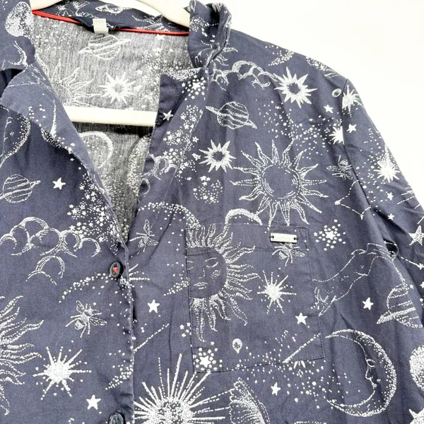 Joules Womens Celestial Sun Moon Sky Star Napwell Whimsigoth Top Navy Size M - Image 3