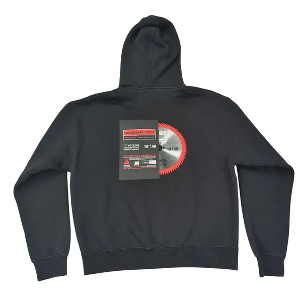 Alexander Wang‎ Black Saw Blade Hoodie Industrial Strength Women's XS Pullover - Image 2