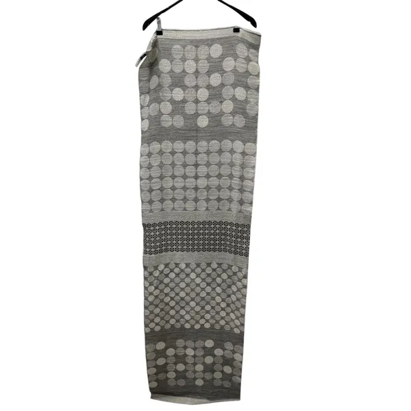 Talbots Scarf Metallic Gray Silver Snowflakes Wool Blend 70" x 20" - Image 8