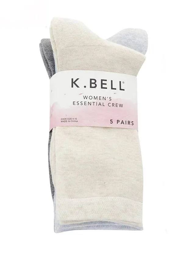 Ladies' Coolmax Essential Crew Socks - (5-pair) - Brand New - Image 5