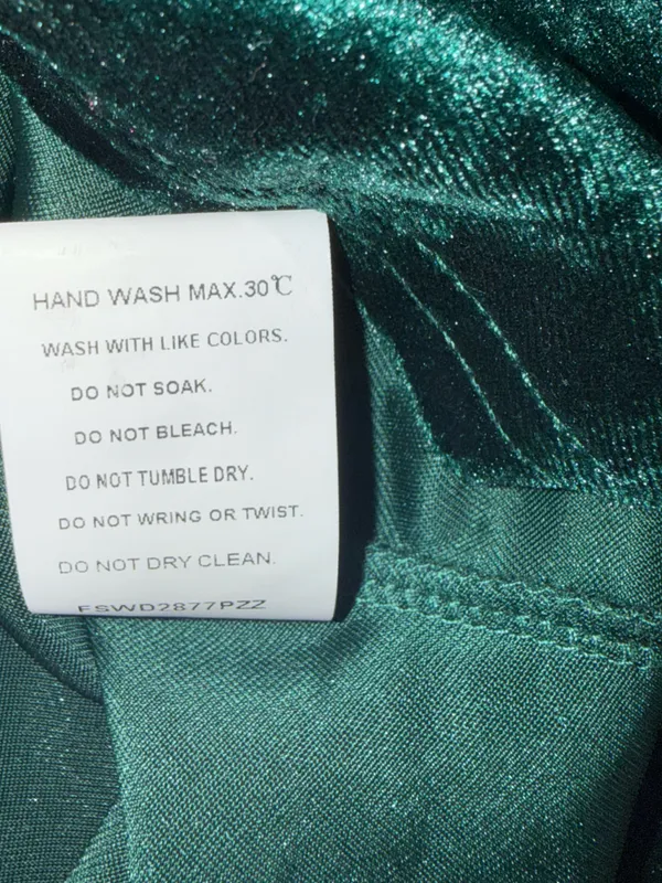 FAERIESTY Emerald Green Velvet Evening Gown Maxi Dress size small - Image 6