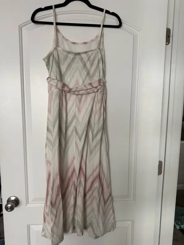 White Patterned Midi Dress - Image 2