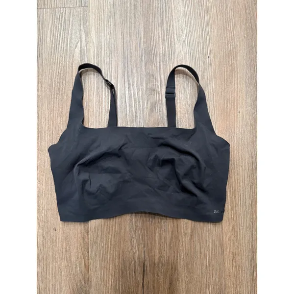 SKIMS Fits Everybody Scoop Neck Bra Onyx Black Size S Bralette Adjustable Straps - Image 2