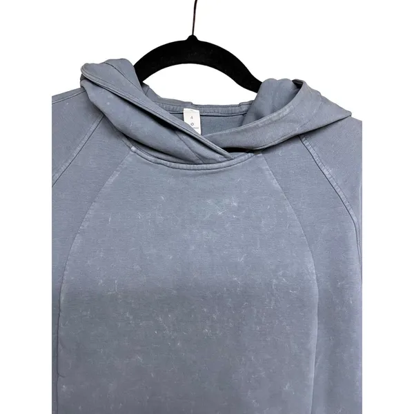 Lululemon Scuba Pullover Hoodie Sweatshirt Washed Blue Charcoal Women’s‎ Size 4 - Image 3