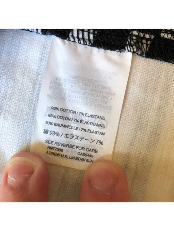 J. Crew NWOT Women's Short Sleeve Black White Striped Cotton Tunic Dress Size S - Image 3