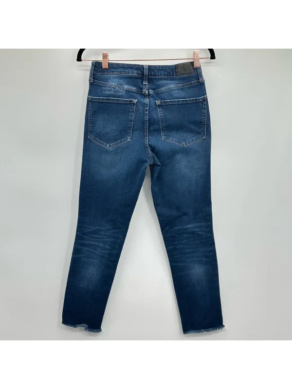 Aeropostale Button Fly Flex Effects Super High Rise Crop Jeans Size 25 - Image 4
