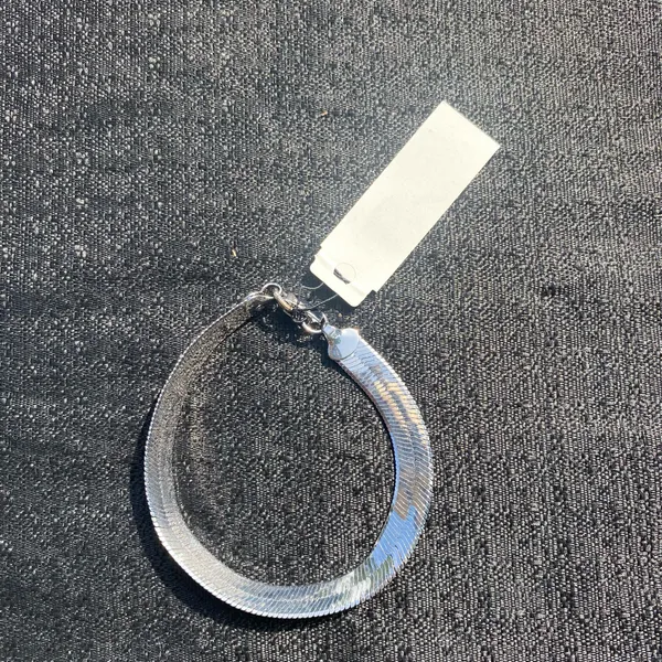 ⚜️ VTG Vintage 1990s NWT Johnathan Paul 7” Silver Plated Herringbone Chain Bracelet $29.00 ⚜️ - Image 6