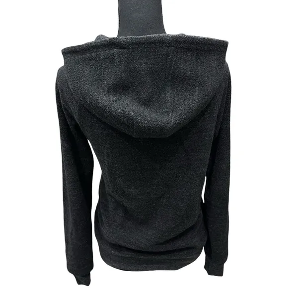 ALO Jacket Size Small‎ Petite Hooded Pockets Full Zip Charcoal Grey - Image 6