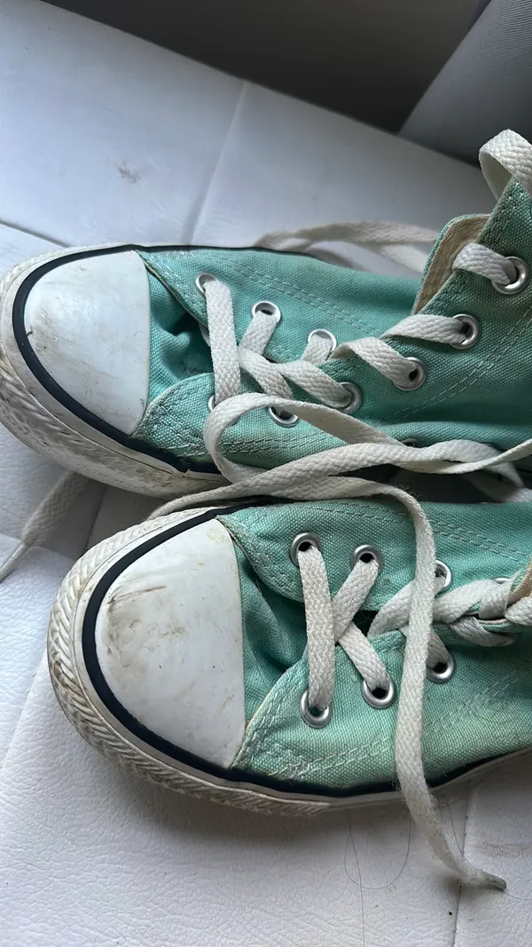 Teal High-Top Converse - Image 4