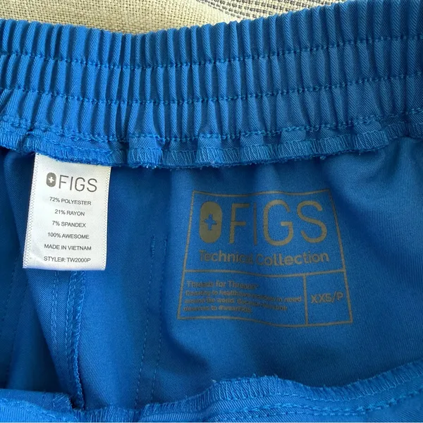 Figs Yola Skinny Scrub Pants Royal Blue Size XXS Petite - Image 6