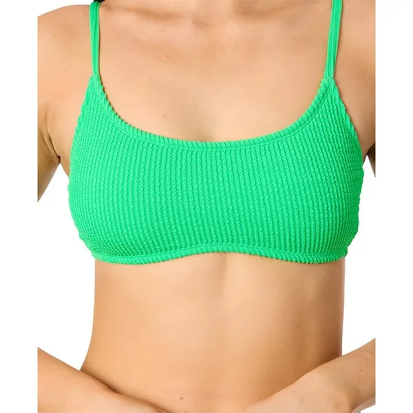 NWT Salt + Cove Juniors Rib Scrunch Scoop-Neck Bikini Top Mint Tea Green L - Image 4