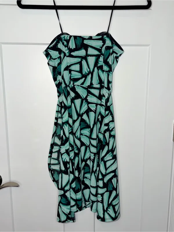 Candies Green Pattern Strapless Dress - Image 2