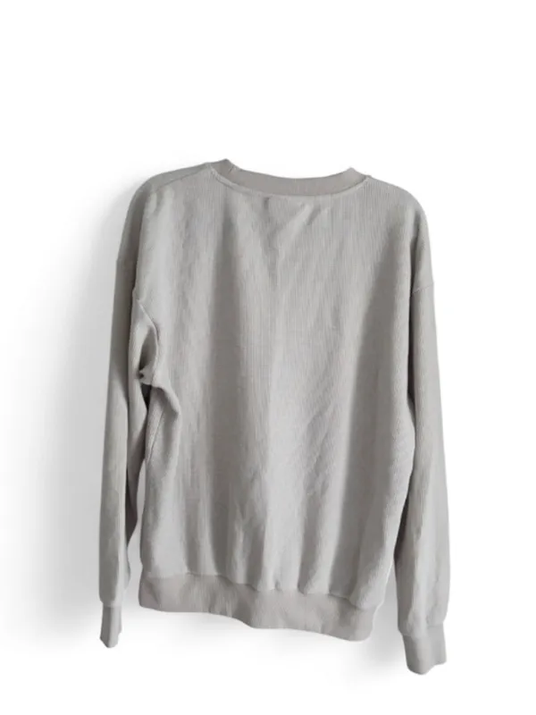 Comfrt Women's Waffle Knit long Sleeve Loungewear Sweater Beige Size Med - Image 3