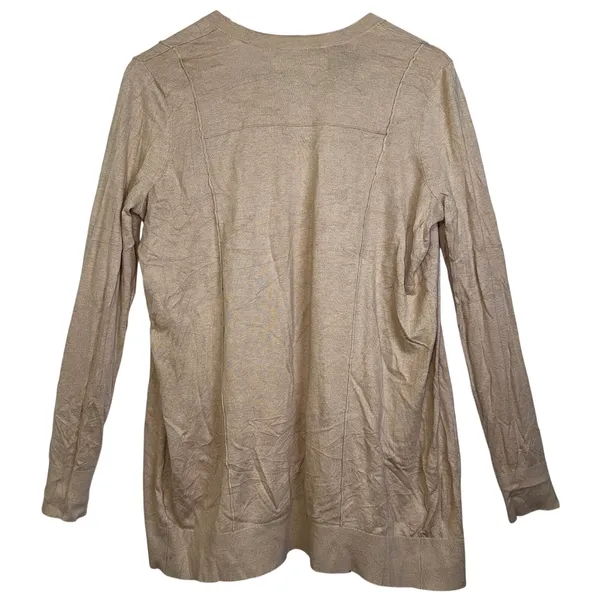 Abercrombie & Fitch Brown Tan Open Front Long Sleeve Cardigan Top Womens Size S - Image 2