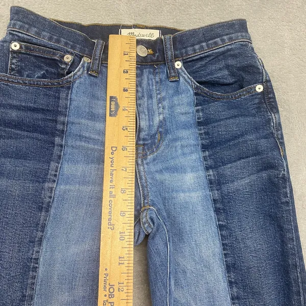 Madewell Jeans Womens 23 Cruiser Straight Blue Cotton Denim Medium Wash Crop - Image 3