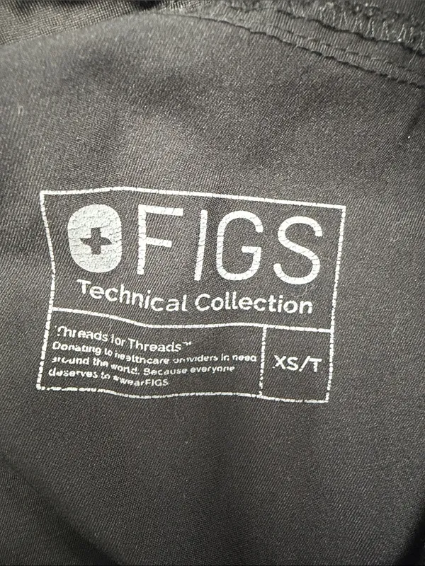 Figs Kade Cargo Black Scrub Trousers (Size XS/T) - Image 9