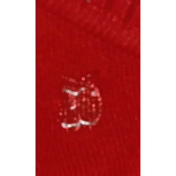 Apple Bottoms Red Sweater One Shoulder Acrylic Wool Blend Large Y2K Logo Stripe - Image 17