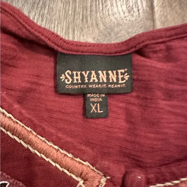 Shyanne Blouse Top Long Sleeve Peasant Boho Western Cowgirl Embroidered Rodeo XL - Image 3