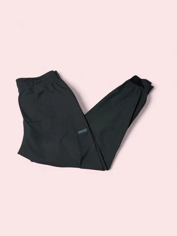Med Couture Black Women's Track Joggers with Branded Drawstring - Image 2