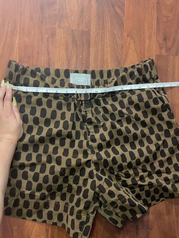 Everlane Organic Cotton Leopard Print 2-Piece Set | Top size 16 + Shorts size 14 - Image 5