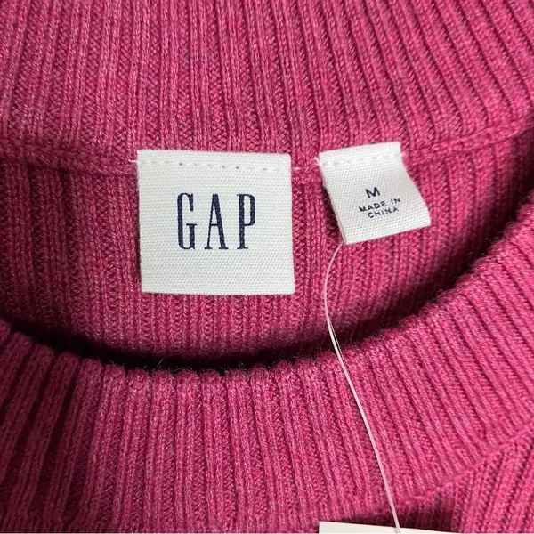 Gap pink ribbed flare sweater dress women's size medium new with tags‎ - Image 3