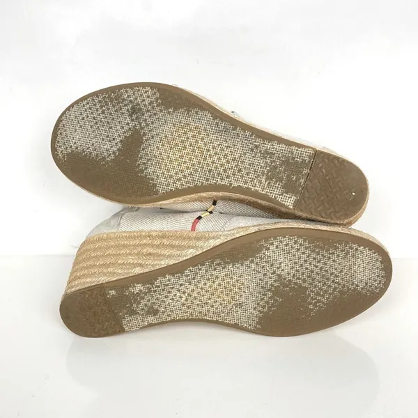 TOMS Desert Wedge Espadrille Canvas Shoes in Whisper - Size 8 - Image 12