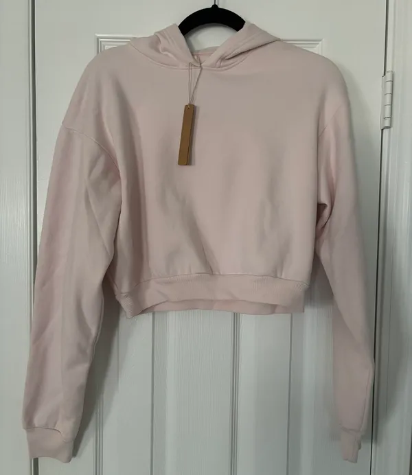 SKIMS NWT Pink Cropped Hoodie - Image 4