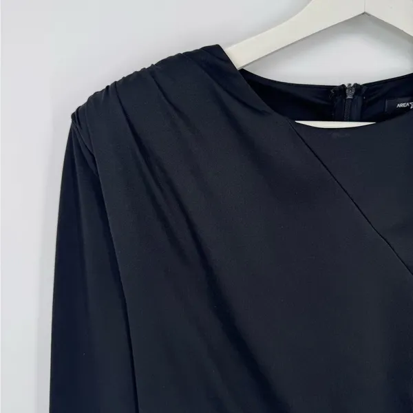 Area Stars Jersey Ruched Dress Bodycon Black‎ Large - Image 5