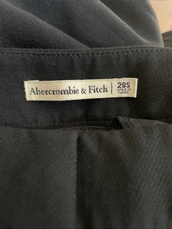Abercrombie & Fitch High Rise Cuffed Tailored Straight Pants Size 28 Short - Image 9